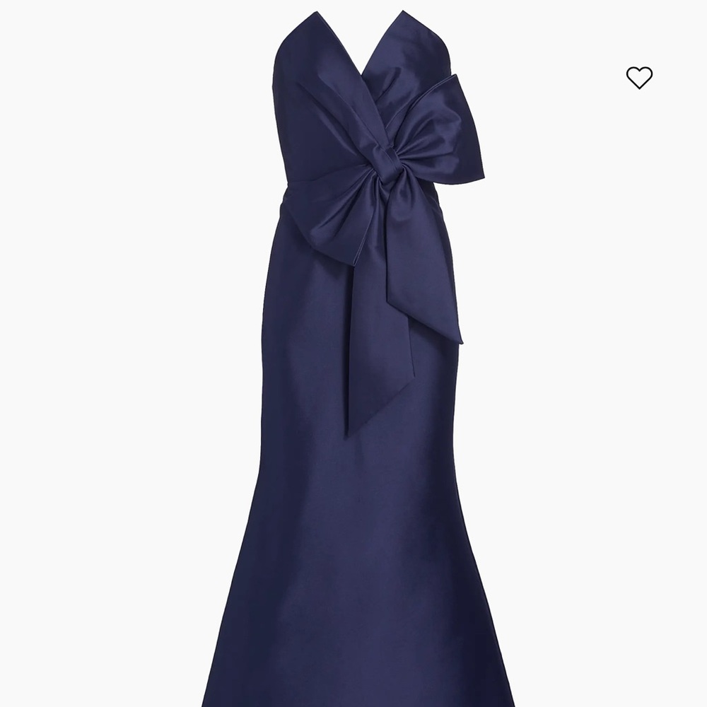 Badgley Mischka Navy Strapless Gown
